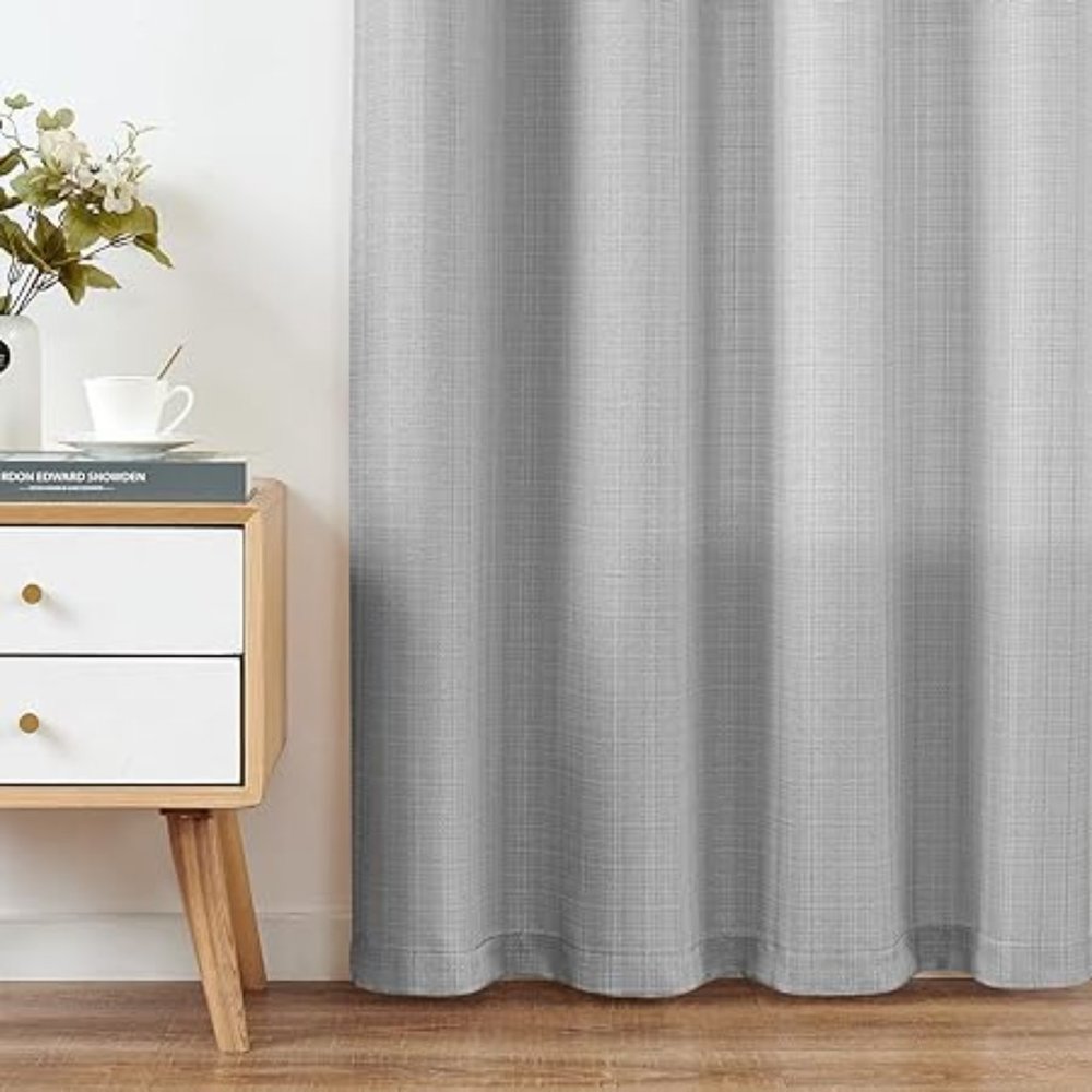 New Textured Linen Weave Grommet Curtain